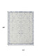 5' X 7' Blue And Gray Tribal Washable Area Rug