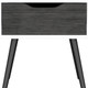 25" Gray And White Wood One Drawer Nightstand
