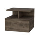 14" Brown Wood One Drawer Floating Nightstand