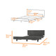 Gray Wood Twin Bed Frame