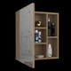18" Natural Wood Wall Mounted Single Door Medicine Cabinet