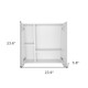 24" White Wood Wall Mounted Double Door Medicine Cabinet