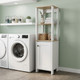 16" White Wood Freestanding Single Door Bathroom Vanity