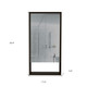 18" Black Wood Wall Mounted Single Door Medicine Cabinet