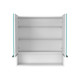 24" White Wood Wall Mounted Double Door Medicine Cabinet