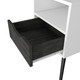 25" Gray Wood One Drawer Nightstand