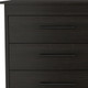 59" Black Wood Six Drawer Double Dresser
