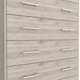 33" Light Gray Wood Four Drawer Dresser
