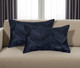Set of Two 12" X 20" Black Lumbar Chevron Cowhide Throw Pillows