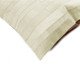 12" X 20" Off White Patchwork Cowhide Lumbar Throw Pillow