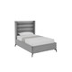 Light Gray Velvet Upholstered Full Bed Frame