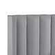 Light Gray Velvet Upholstered Full Bed Frame