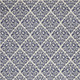 7' X 10' Blue and White Damask Power Loom Area Rug