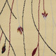 8' Beige And Black Floral Runner Rug