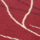 8' Red Black And Ivory Floral Vines Runner Rug
