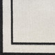 6' Ivory And Black Indoor Outdoor Runner Rug