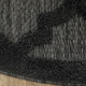 4' Charcoal And Black Round Trellis Indoor Outdoor Area Rug