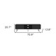 71" Black Wood Enclosed And Open Storage TV Stand