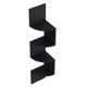 52" Black Wood Wall Mounted Corner Shelf