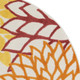 5' Red Yellow Green Orange And Ivory Round Floral Indoor Outdoor Area Rug