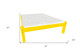 Canary Yellow Solid Wood Full Bed Frame