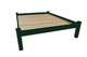 Dark Green Solid Wood Full Bed Frame