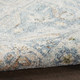 2' X 4' Light Blue Ivory And Yellow Floral Medallion Washable Area Rug
