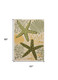 5' X 8' Green Yellow And Blue Starfish Indoor Outdoor Area Rug