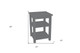28" Gray Solid Wood Nightstand