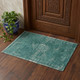 3' X 5' Gray and Green Medallion Non Skid Area Rug