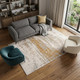 9' X 13' Gray and Gold Abstract Non Skid Area Rug