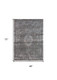 5' X 7' Gray Medallion Non Skid Area Rug