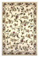 8' X 11' Ivory Green And Red Floral Vines Area Rug