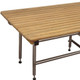18" X 40" Brown Teak Rectangular Shower Bench