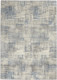 5' X 7' Ivory Blue And Gray Abstract Distressed Area Rug