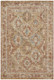 5' X 8' Rust Ivory And Blue Geometric Distressed Area Rug