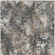 8' Ivory Gray And Orange Abstract Runner Rug