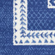 8' Ivory and Navy Blue Geometric Distressed Non Skid Runner Rug
