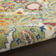 10' Green And Red Floral Runner Rug
