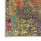 7' X 10' Blue and Orange Abstract Non Skid Area Rug