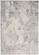 8' X 11' Ivory Blue And Gray Abstract Non Skid Area Rug