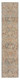 10' Ivory Blue And Orange Floral Medallion Distressed Runner Rug