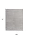 8' X 10' Gray Shag Power Loom Area Rug