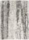 5' X 7' Charcoal and Ivory Abstract Shag Area Rug