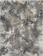8' X 10' Ivory Gray And Orange Abstract Area Rug
