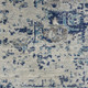 8' X 10' Ivory And Light Blue Floral Medallion Distressed Area Rug
