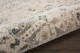 5' X 7' Cream and Gray Floral Distressed Area Rug