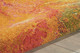 8' X 11' Navy Blue Red and Orange Abstract Non Skid Area Rug