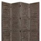 84" Gray Folding Four Panel Screen Room Divider