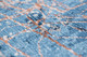 3' X 5' Blue and Black Abstract Non Skid Area Rug